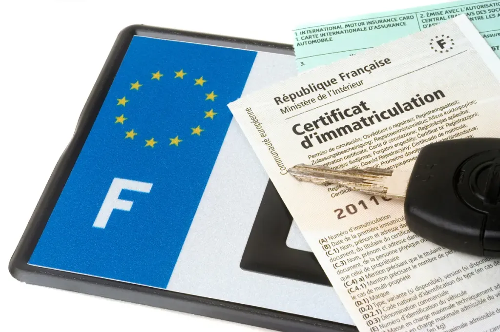 certificat d'immatriculation de véhicule français